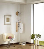 PRINCE HANGER Vertical One-Touch Pole Coat Rack — 6 Independent Rotating Hooks (Silver) - Image 2
