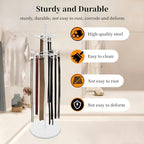 66In Floor Standing Belt Display Stand, Double-Layered Design Belt Hanger with 31 Hooks, Tie Scarf Belt Rack with Adjustable Feet for Home, Boutiques, Clothing Stores, Retail Stores (White) - Image 4