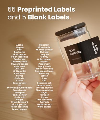 APT 1101 Glass Storage Jars with Bamboo Lid, glass canisters with airtight lids, Clear jars with lids for Spice, Cookie, Candy, Tea, Coffee Bean and Rice (Black, 4oz, set of 12) - Image 3
