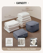 Eachy 3-Pack Comforter Storage Bag Blanket Storage Bags, 136L Compression Storage Bags for Blanket Comforter, Ultra Space Saving Self Compression Organizer - Image 5