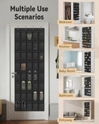 dodowin Over Door Shoe Organizers, 2 Pack, 40 Pockets Each, Black - Image 2