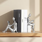 Decorative Bookends, Ceramic Book Ends for Shelves, Home Office Decor - Image 2