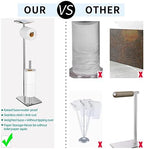 FEILERN Toilet Paper Holder Stand for Bathroom Floor Standing Toilet Roll Dispenser Storages 4 Reserve Rolls, with Top Storage Shelf for Cell Phones, Wipe, Wallet and More(Brush Nickel) - Image 4
