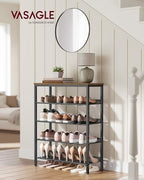 VASAGLE 5-Tier Shoe Rack, Adjustable, Freestanding - Image 2