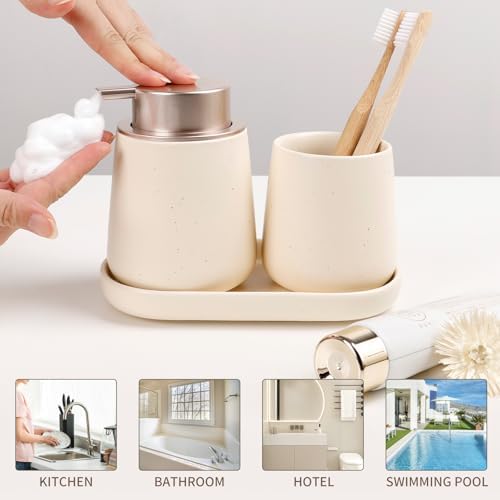 BosilunLife Ceramic Bathroom Accessories Set 3 Pcs - Image 5