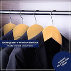Wooden Hangers, 20 Pack, Non-Slip Velvet for Pants, Coats - Image 6