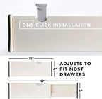 6 Drawer Organizer and Dividers, Organize Silverware and Utensils in Home Kitchen, Divider for Clothes in Bedroom Dresser, Designed to Not Snag Underwear and Bra Fabrics, Bathroom Storage Organizers - Image 2