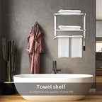 CAXIMSY 22.8Inch Towel Rack for Bathroom and Lavatory Towel Hanger with Wall Mount Towel Bars 304 Stainless Steel No Drill (Collapsible Towel Rack) - Image 6