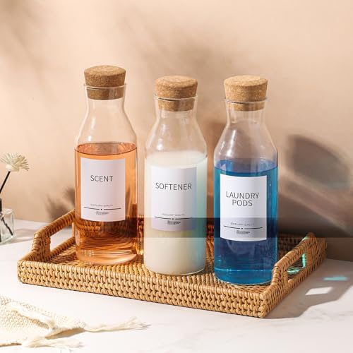 3Pack Glass Laundry Detergent Dispenser with 7Pcs Labels,40oz Liquid Laundry Detergent Dispenser,Laundry Containers for Organizing Liquid Detergent Dispenser Laundry Soap Dispenser - Image 4