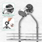 Shower Caddy Hanging for Handheld Showerheads Adjustable Hagging Shower Caddy, Stainless Steel Hose Hanging Shower Organizer 4 Levels Height Shower Rack (Sliver) - Image 2