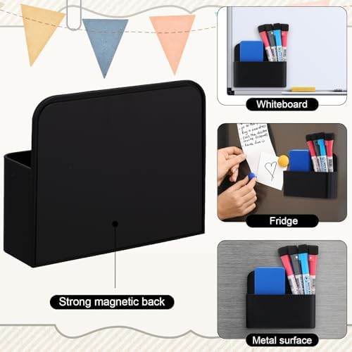 Colarr 20 Pack Magnetic Dry Erase Marker Holder Bulk, Black - Image 5