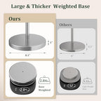 Brushed Nickel Toilet Paper Holder Stand Free Standing Tissue Roll Holder - Image 3