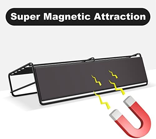 Mystozer Metal Magnetic Spice Rack for Refrigerator Black, 3 Pack - Image 4