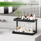 MARTY Counter Shelf Organizer, 2 Tier Spice Rack for Countertop, Black - Image 5