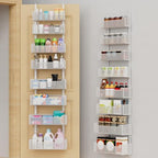 VyGrow Over The Door Organizer, 8-tier Metal Door Organizer Hanging with Adjustable Baskets, Behind The Door Storage for Bedroom Closet Bathroom Pantry Cabinet Kitchen, White by VyGrow