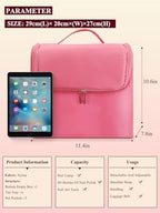 Large Makeup Nail Polish Organizer Bag, Makeup Case Storage Box, Pink - Image 6