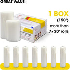 11" x 75' & 8" x 75' Food Vacuum Sealer Bags, 2 Rolls with Cutter Dispenser - Image 2