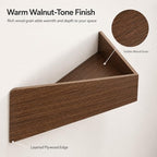 Coat Rack Wall Mount with Hidden Hooks,Wall Hooks with Shelf Wooden Decorative Coat Hook Hat Rack Entryway Key Holder Organizer Tray for Kitchen Bathroom Towels Clothes Hanger - Image 4