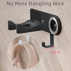 Hair Dryer Holder Wall Mounted, Hair Dryer Organizer Self Adhesive Compatible with Dyson Blow Dryer Holder Aluminum BlowDryer Holder Wall Mounted for Bathroom Black - Image 3