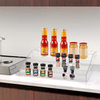 PMMASTO Wide Clear Acrylic Spice Rack for Countertops- 3 Tier - Image 3