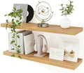 36 in Floating Shelves for Wall, Oak Long Wall Shelves Set of 2 by Feihorrm