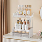 Delamu 4-Tier Makeup Organizer, Bathroom Counter, 2 Drawers,Clear 2Pack - Image 3