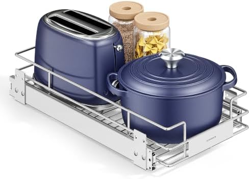 SONGMICS Pull Out Cabinet Organizer 11.6" W x 21.3" D, Easy Pull-Out by SONGMICSbySONGMICSHOME