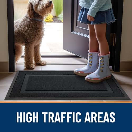 OLANLY Front Door Mat Outside 71x23, All-Season Heavy-Duty Rubber Doormat - Image 6