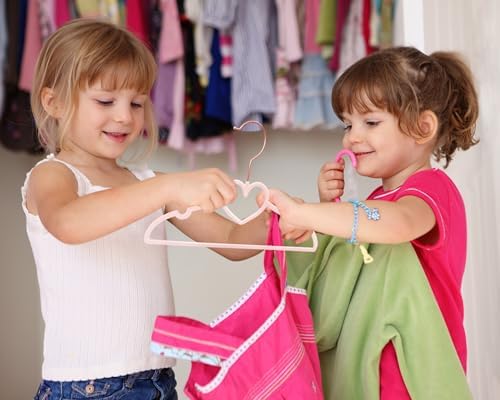 Velvet Baby Hangers, Kids Hangers with Clips for Toddler & Infant Clothes - Image 2