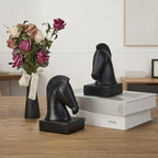 Black Horse Bookends, Vintage Horse Head Book Ends for Heavy Books - Image 5