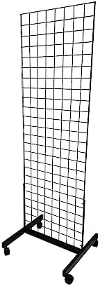 Only Hangers Black 2' x 6' Heavy Duty Rolling Gridwall Art Display Panel - Set of 1 and Set of 2 (SET of 1) by Only+Hangers