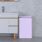 Slim Laundry Basket,60L Laundry Hamper with Lid, Tall Hamper for Laundry,Dirty Cloth Hamper with Bamboo Handle for Towels, Clothes Organizing,Purple - Image 5
