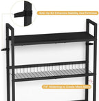 YBING Over The Toilet Storage Rack 3 Tier Bathroom Organizer Black - Image 4