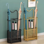 Metal Umbrella Holder Stand,Metal Umbrella Stand for Entryway, Stand Cane Holder with Drip Tray, Umbrella Rack Storage Bin Freestanding,Black - Image 7
