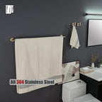 JQK Champagne Bronze Bath Towel Bar, 33 Inch 304 Stainless Steel Thicken 0.8mm Towel Rack Bathroom, Towel Holder Wall Mount, Useable Length 30 Inch, TB110L30-CB - Image 6