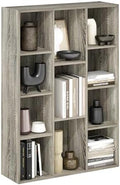 Furinno LUDER Book Shelf, 11-Cube Bookshelf, Reversible Bookcase, 9.4 x 29.1 x 41.7, Easy Assembly, for Living Room, Bedroom, Home Office, French Oak by Furinno-FitsYourSpaceFitsYourBudget