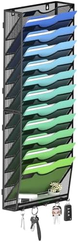Kuntine.B Wall File Organizer Office Hanging Magazine Holder Wall File Organizer for Office Home by KuntineB