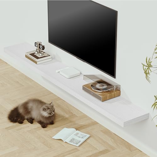 Vivelove Deep Floating Shelves 72x12” Set of 1, White - Image 2