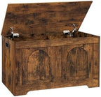 DINZI LVJ Storage Chest, Wooden Toy Box, Rustic Brown 31.5" L by DINZILVJ