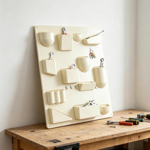 Creative Wall Storage Rack ABS Multi-Grid Storage (White) - Image 2