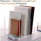 Magazine Holder, Clear Acrylic Magazine Rack, File Organizer for Office Desk, Book Organizer,-One-Piece-3 Vertical spaces,1 pack (B5)…… - Image 5