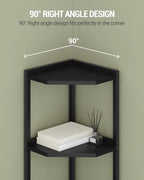 Hzuaneri Corner Shelf Stand 7-Tier Corner Bookshelf Storage Standing Shelf - Image 6