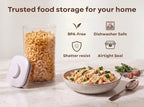 Pop Airtight Food Storage Containers with Lids, 6-Pc Set with Rack - Image 4