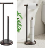 Hoimpro Toilet Paper Holder Stand Bathroom Free Standing Oil Rubber Bronze by Hoimpro