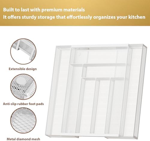 Sedegn Expandable Kitchen Utensil Organizer - 11.6" to 20" Adjustable - Image 3