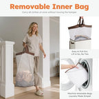 SOLEDI 100L Laundry Hamper with Lid, Large Collapsible Laundry Basket - Image 6