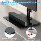 MOUNTUP Monitor Stand for Desk, Freestanding Monitor Mount Fits 13-32 inch Screen up to 19.8 lbs, Screen Stand with Swivel, Height, Rotation Adjustment, VESA Mount 100 x 100mm, 75 x 75mm - Image 6