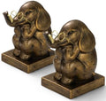 Bookends, Resin Book Ends for Shelves, Heavy Duty Decorative Vintage Bookends, Creative Book Stopper Holder Decor for Desk Home Office, Gifts (Elephant) by CAMEDO+HOME