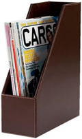 Dacasso Dark Brown Bonded Leather Magazine Rack by Dacasso
