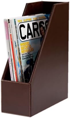 Dacasso Dark Brown Bonded Leather Magazine Rack by Dacasso